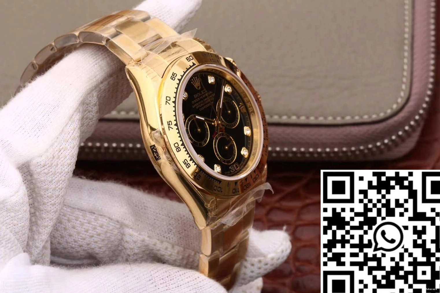 JH Cosmograph Diamonds Black Daytona M116508-0008 Rolex Dial Factory 0201